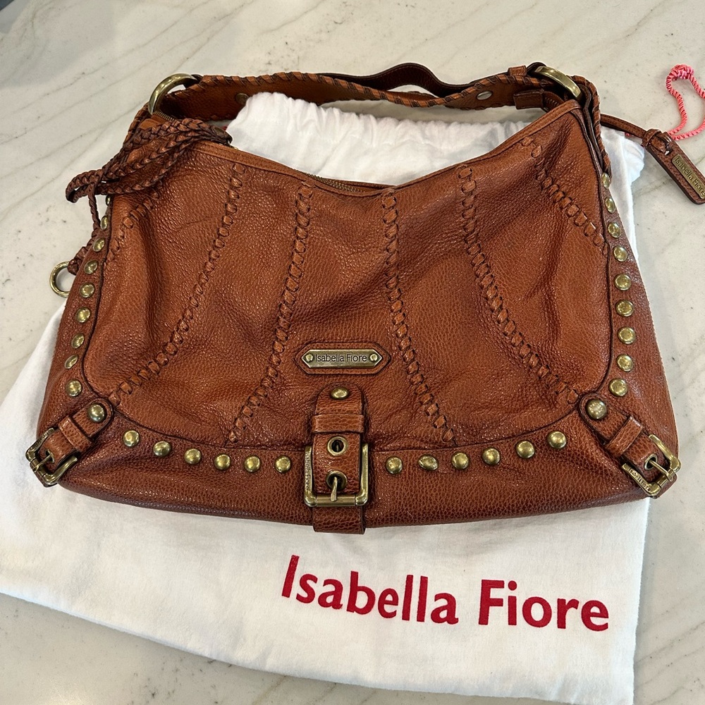 Isabella Fiore leather studded handbag